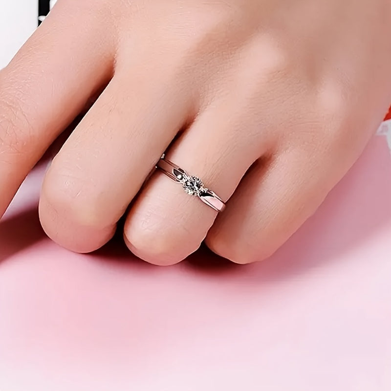 Minimalistischer Zirkonia-Ring