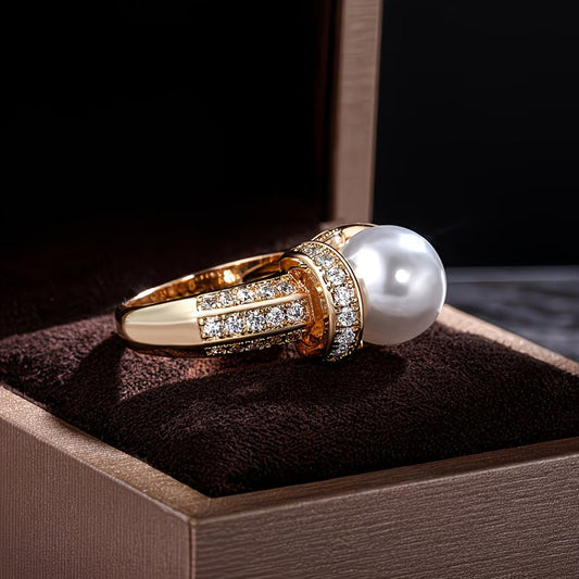 Ring mit Kronenperle