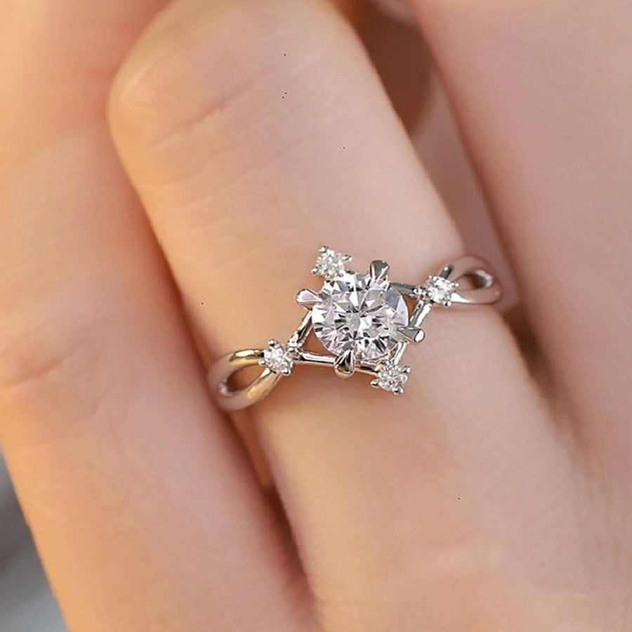 Zirkonia-Ring Weissgold