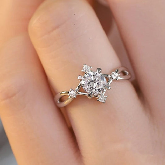 Zirkonia-Ring Weissgold