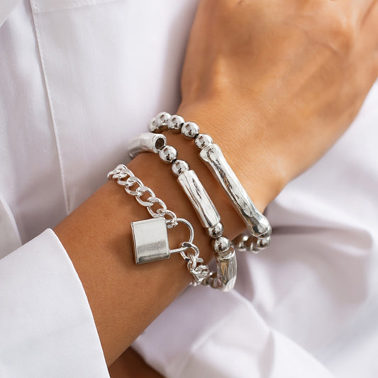 Perlenarmband-Set im Punk-Stil