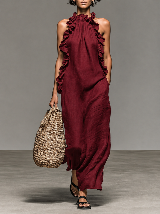 Elena Maxikleid mit Taschen