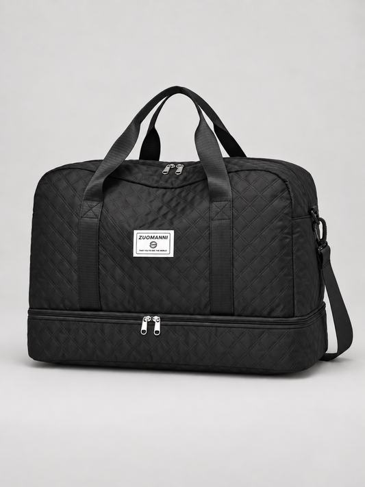 Sascha Grosse Reisetasche mit Rautenmuster