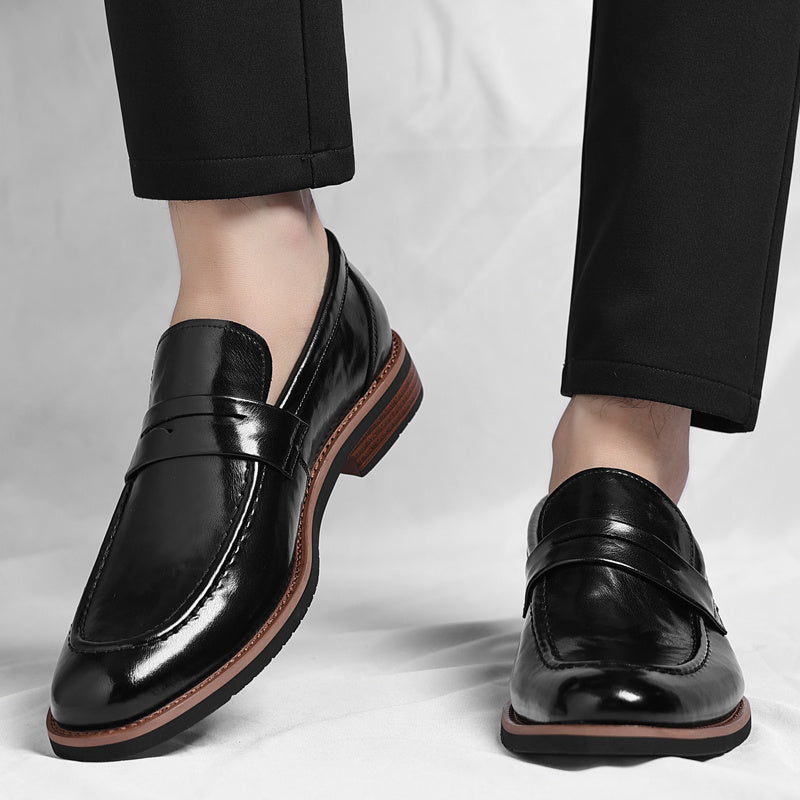 Patinierte Penny-Loafer