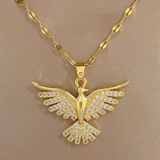 Phoenix-Halskette mit Zirkonia