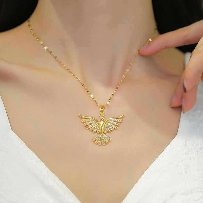 Phoenix-Halskette mit Zirkonia