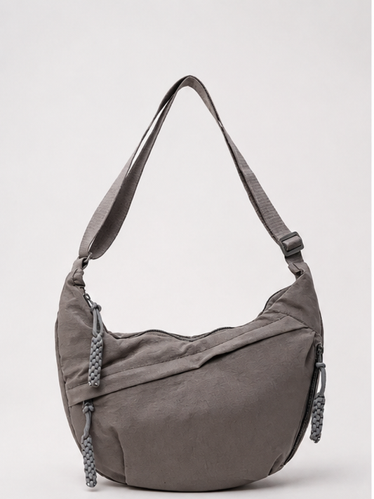 Steingrau Schultertasche