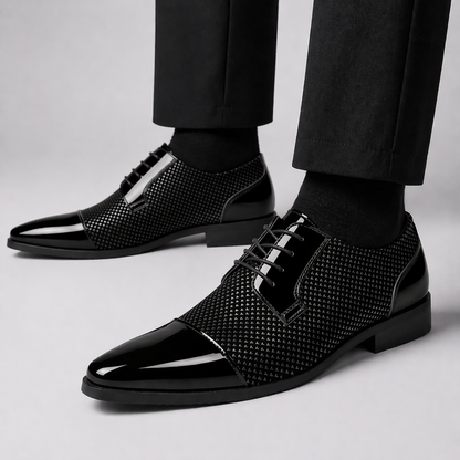 Lackleder-Derby Schuhe