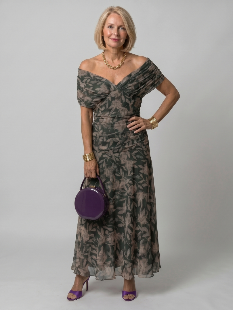 Calen | Off-Shoulder Midi Kleid