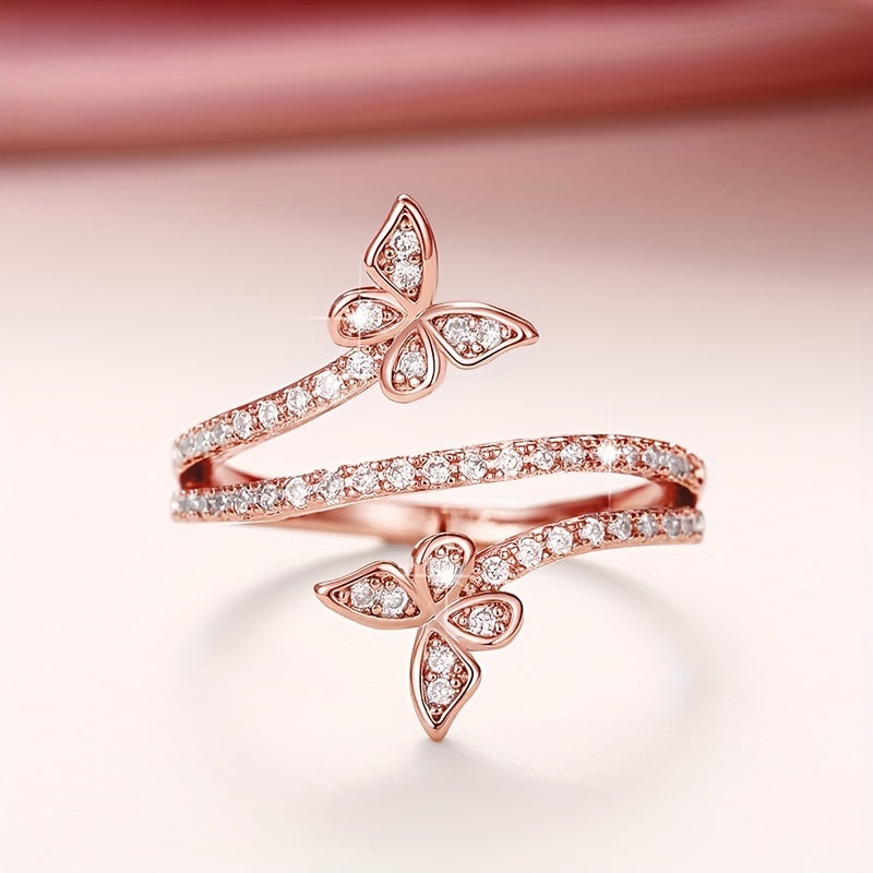 Schmetterlingsring mit Zirkonia