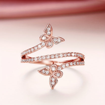 Schmetterlingsring mit Zirkonia