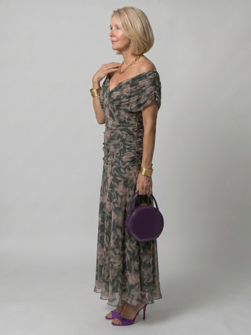 Calen | Off-Shoulder Midi Kleid