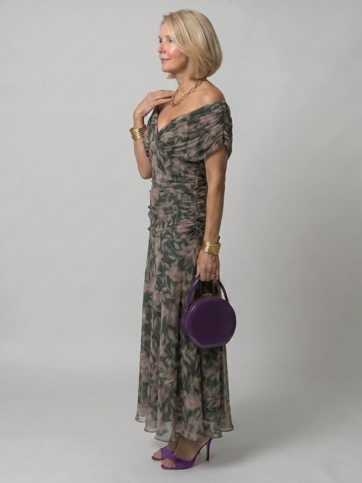 Calen | Off-Shoulder Midi Kleid