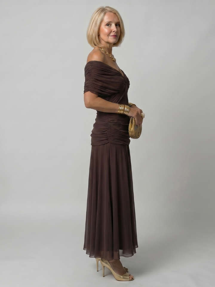 Calen | Off-Shoulder Midi Kleid
