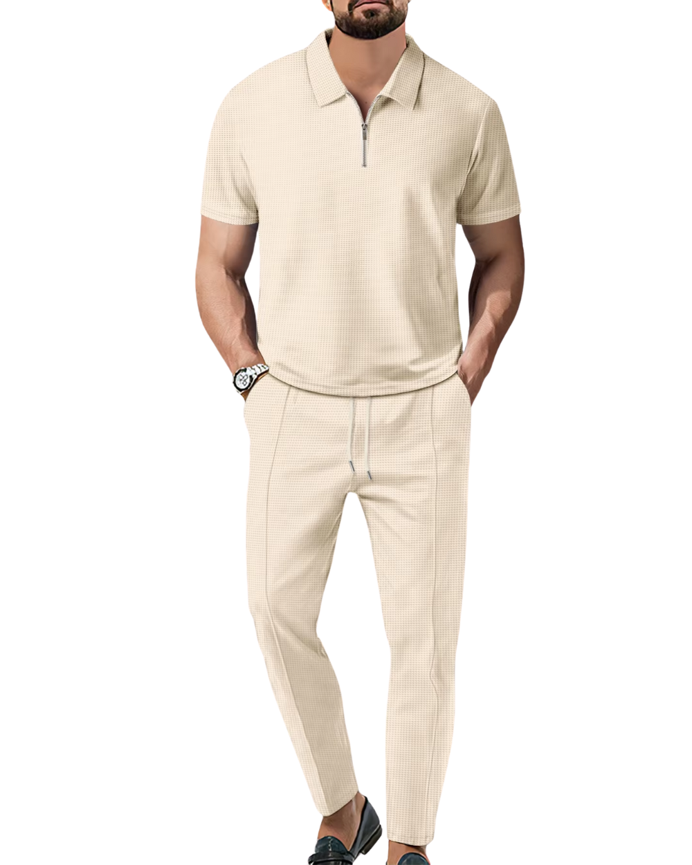 Sandro | Premium Zip Polo Set