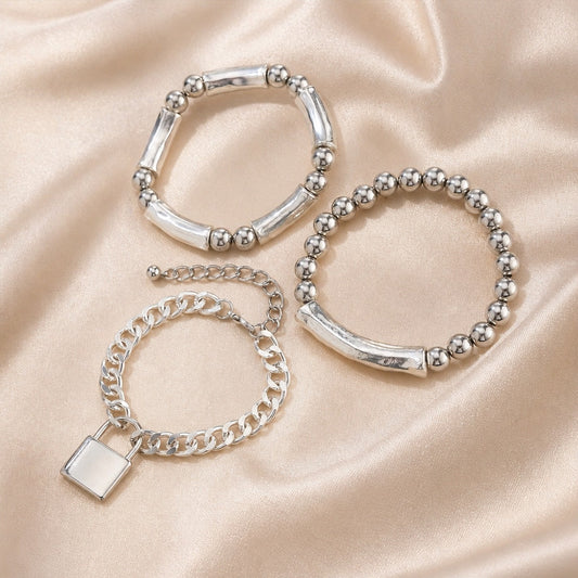 Perlenarmband-Set im Punk-Stil