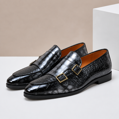 Loafer Kroko-Optik Doppelschnalle