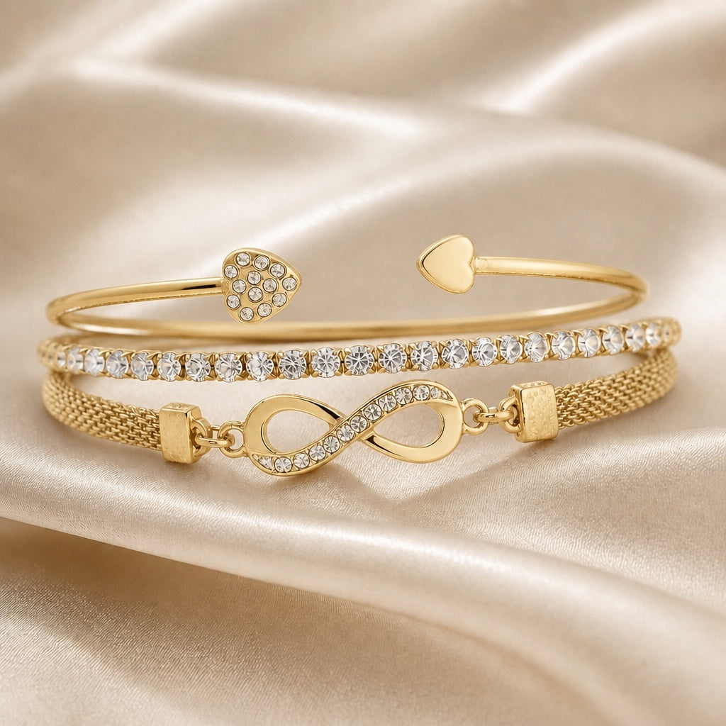 Armband-Set mit Unendlichkeitsmotiv