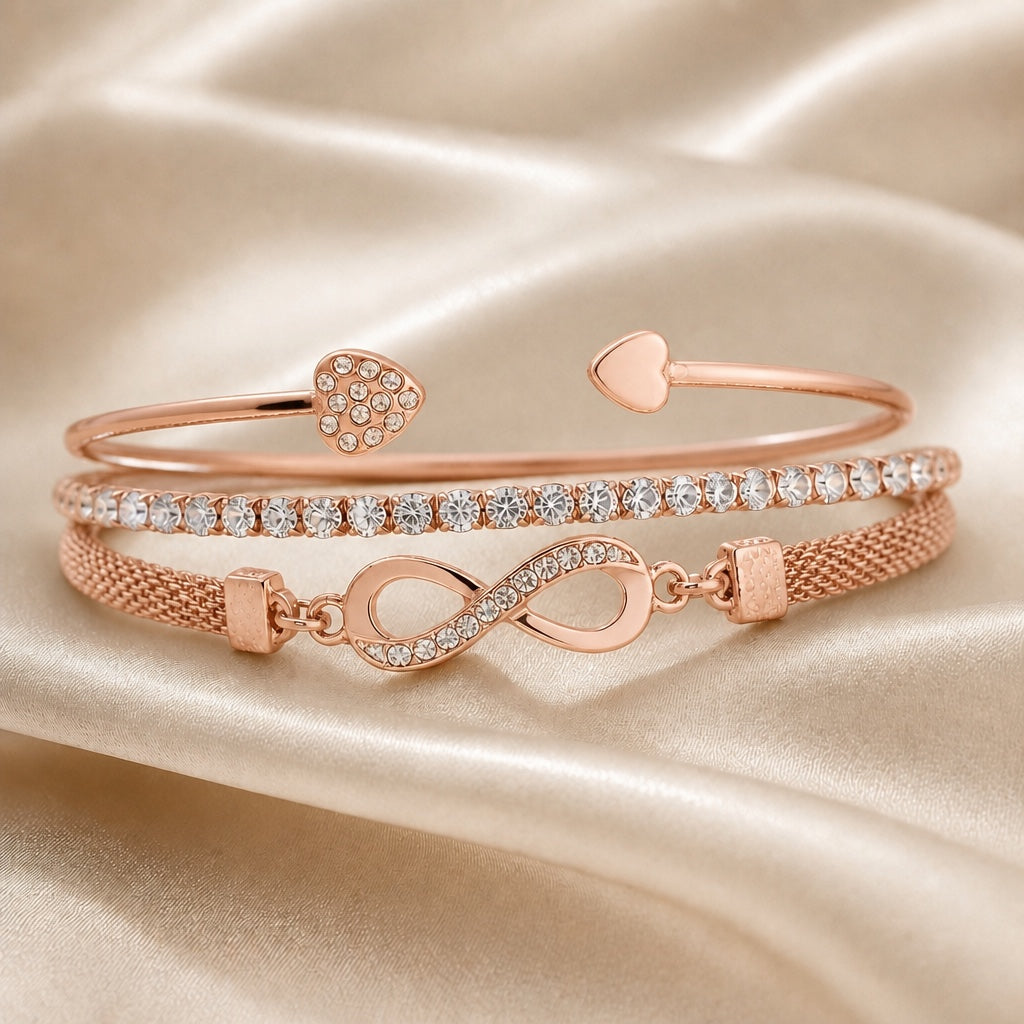 Armband-Set mit Unendlichkeitsmotiv