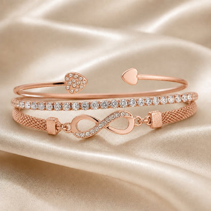 Armband-Set mit Unendlichkeitsmotiv