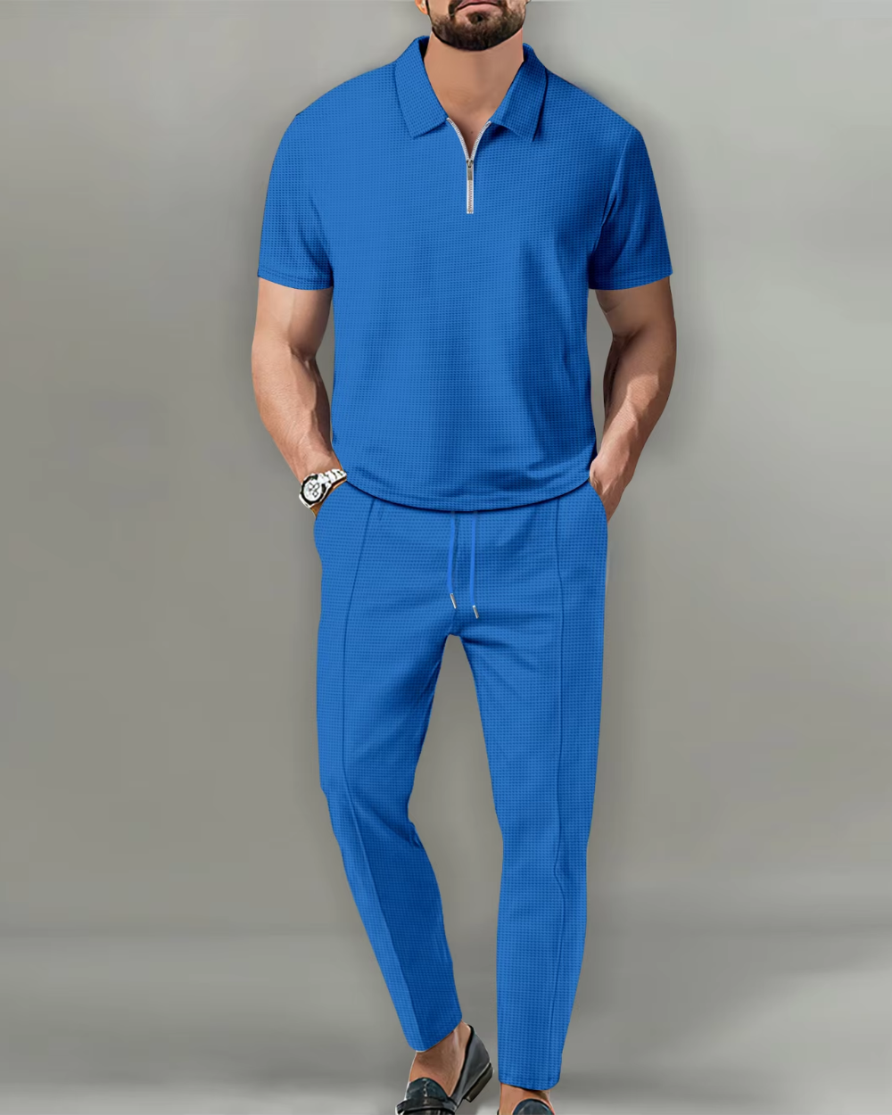 Sandro | Premium Zip Polo Set