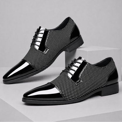 Lackleder-Derby Schuhe