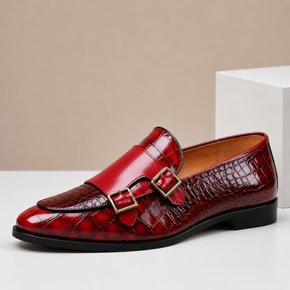 Loafer Kroko-Optik Doppelschnalle
