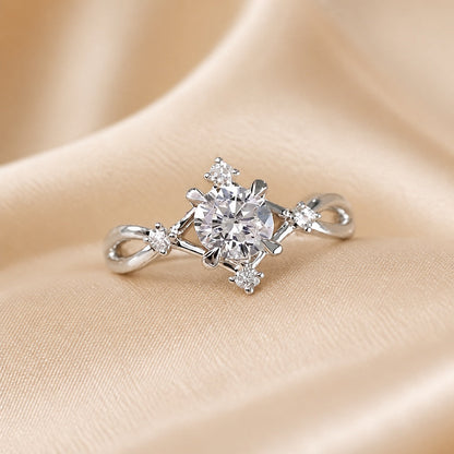 Zirkonia-Ring Weissgold
