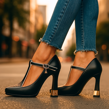 Viv Raffinierte T-Steg-Pumps