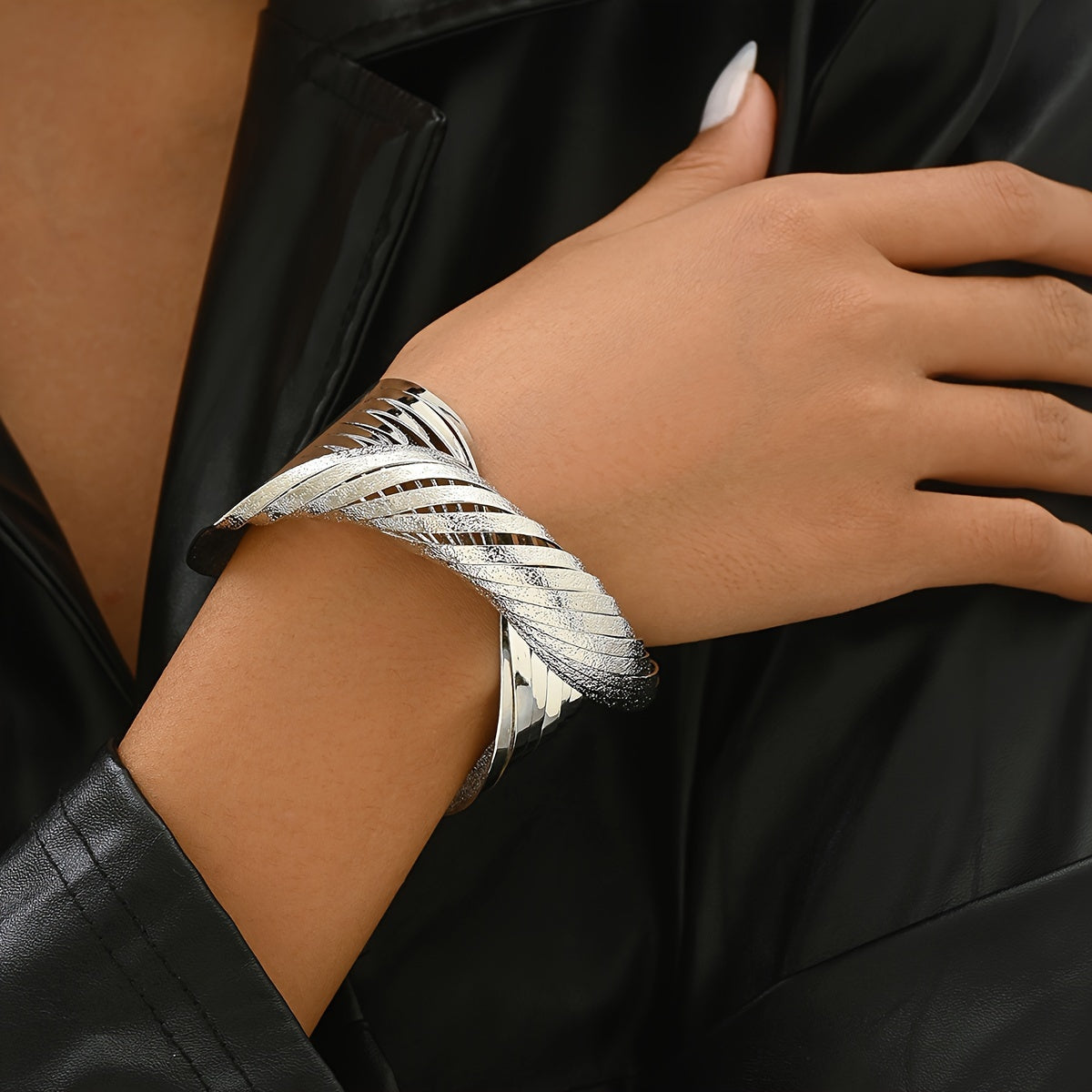 Geflochtenes Armband Weissgold