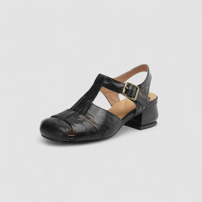 Sandrine Ajourierte Riemchenschuhe