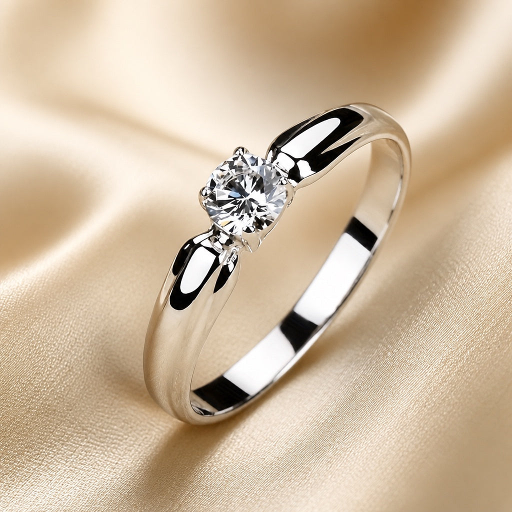 Minimalistischer Zirkonia-Ring