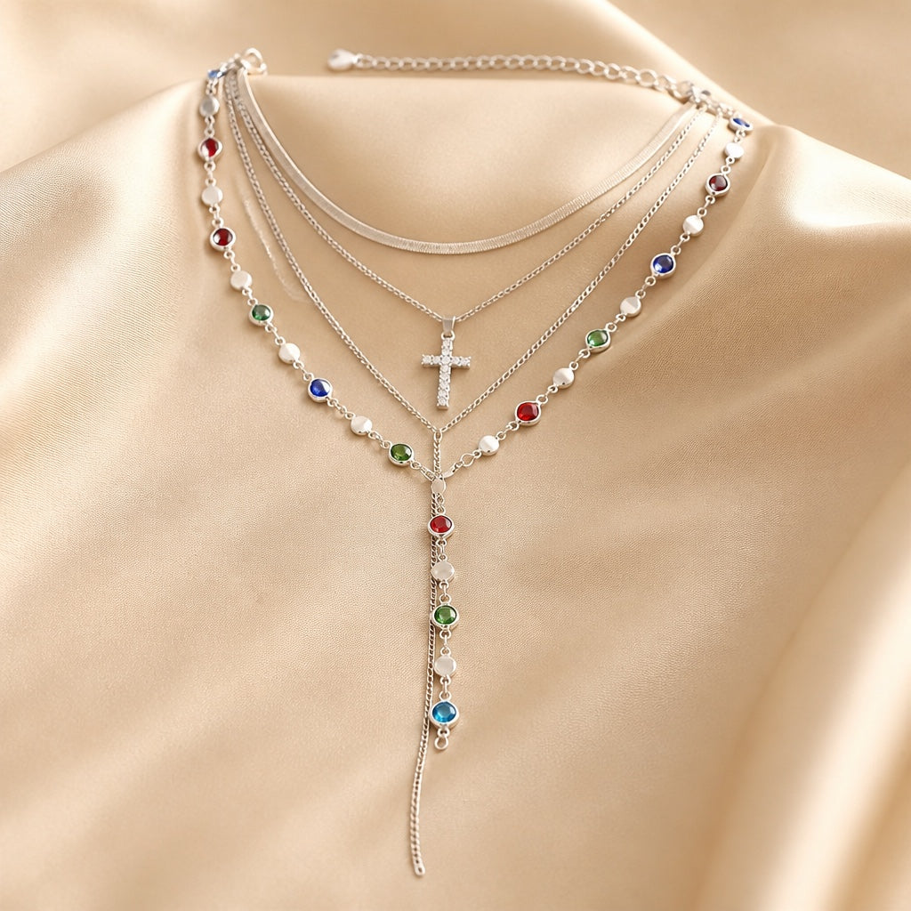 Schmuckset mit bunten Steinen