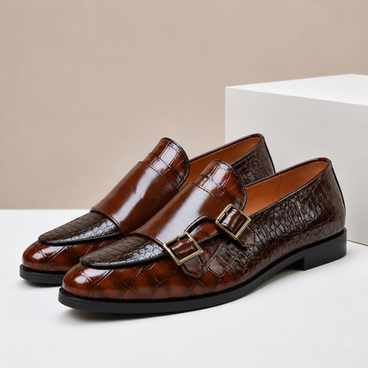 Loafer Kroko-Optik Doppelschnalle