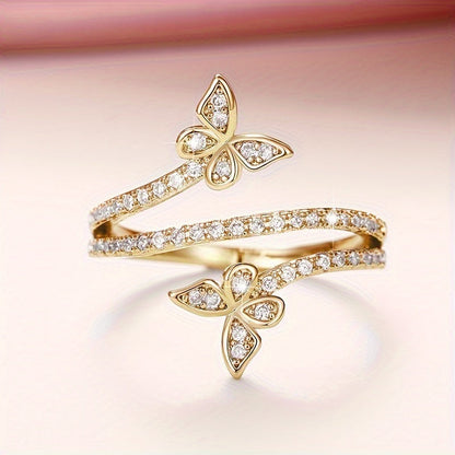 Schmetterlingsring mit Zirkonia