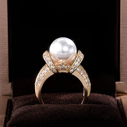 Ring mit Kronenperle