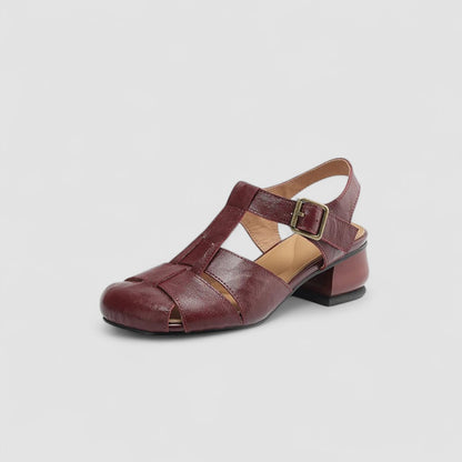 Sandrine Ajourierte Riemchenschuhe
