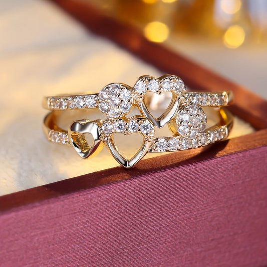 Herzring mit Zirkonia