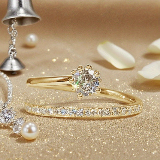 Glow-Ring mit Zirkonia