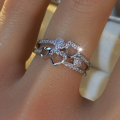 Herzring mit Zirkonia
