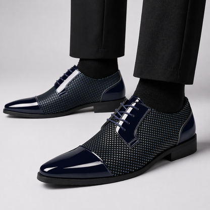 Lackleder-Derby Schuhe