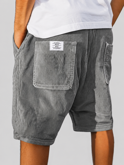 Lussuosi shorts in velluto a coste per l'estate