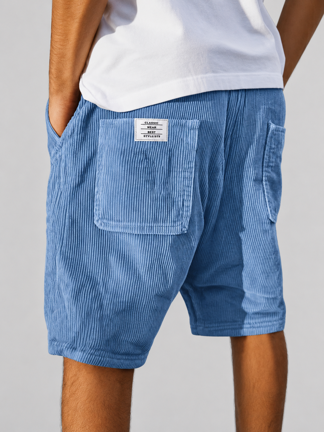 Lussuosi shorts in velluto a coste per l'estate