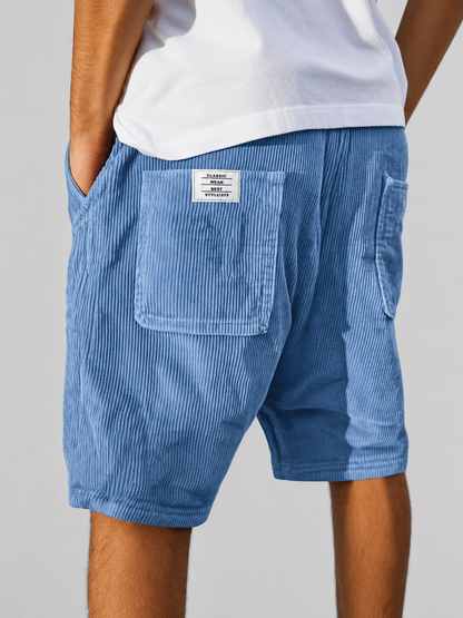 Lussuosi shorts in velluto a coste per l'estate