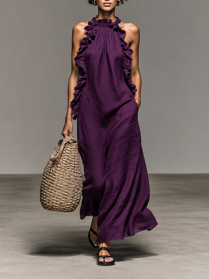 Elena Maxikleid mit Taschen