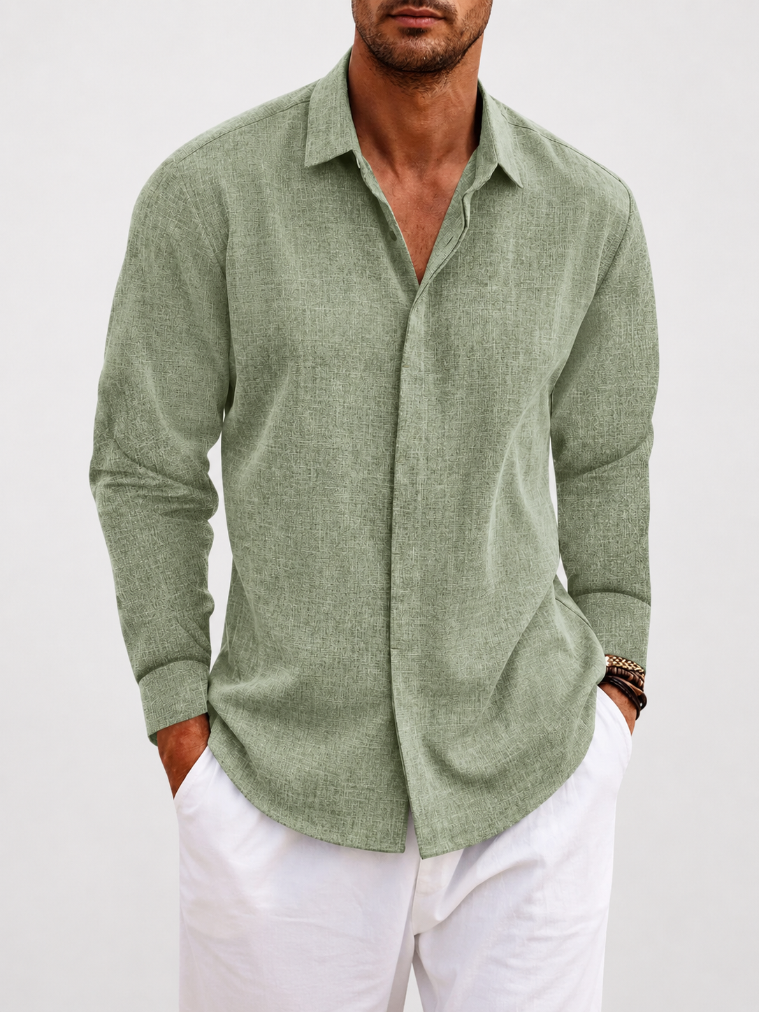 Camicia classica di lino