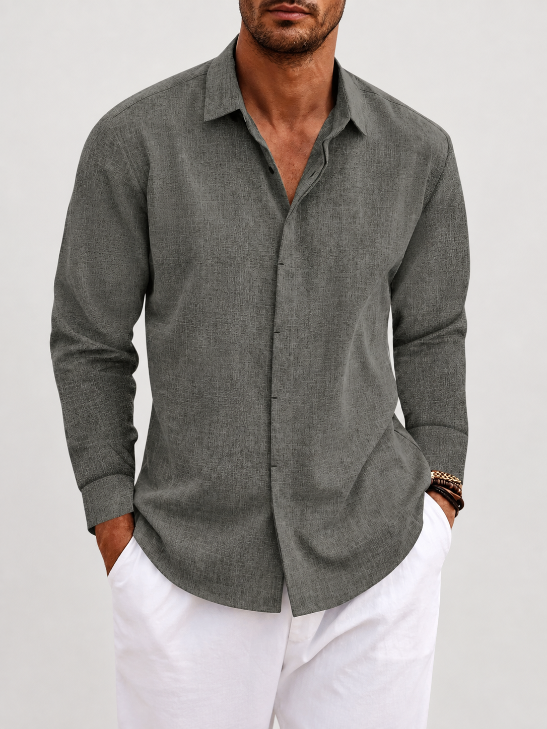 Camicia classica di lino