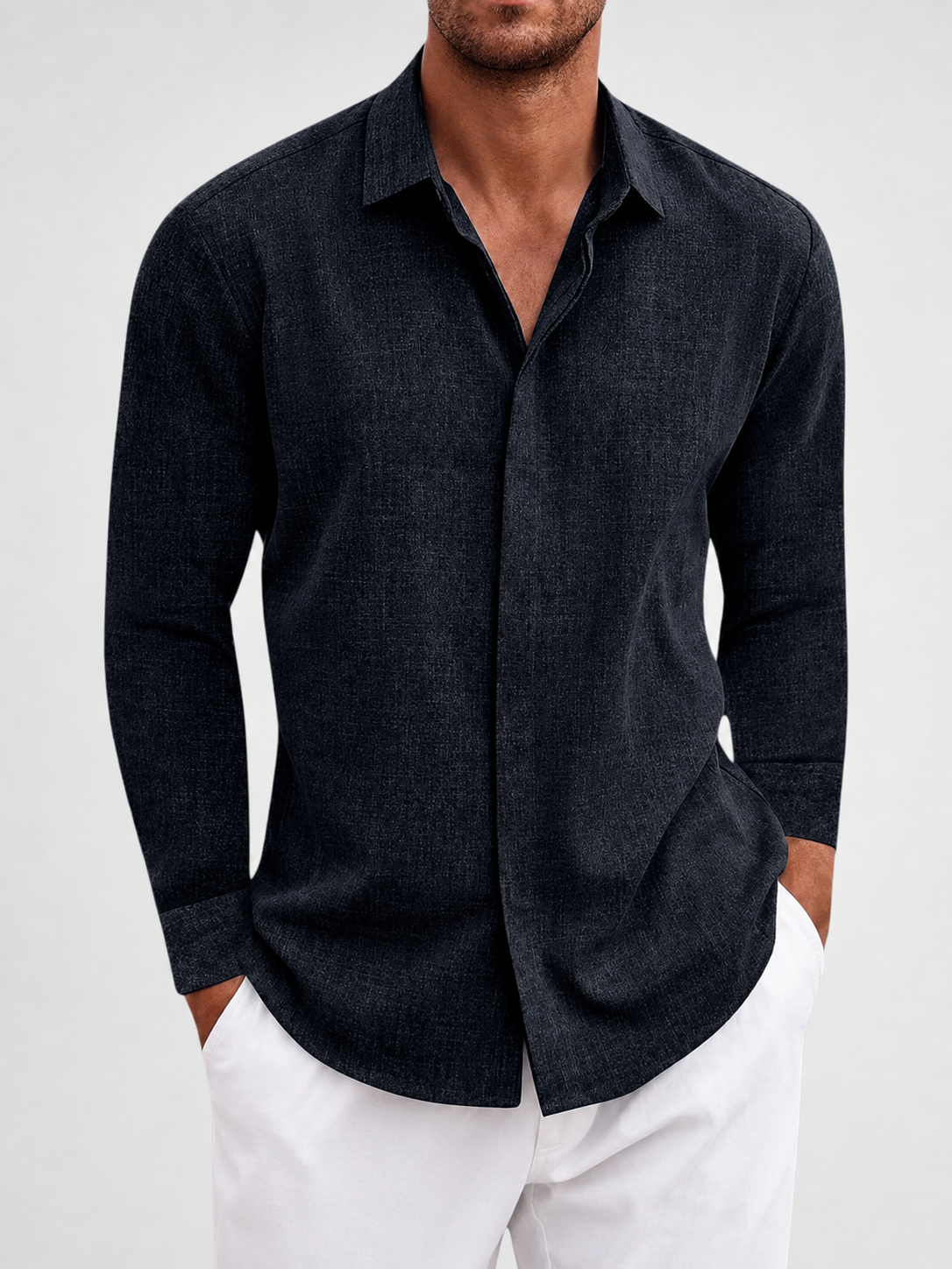 Camicia classica di lino