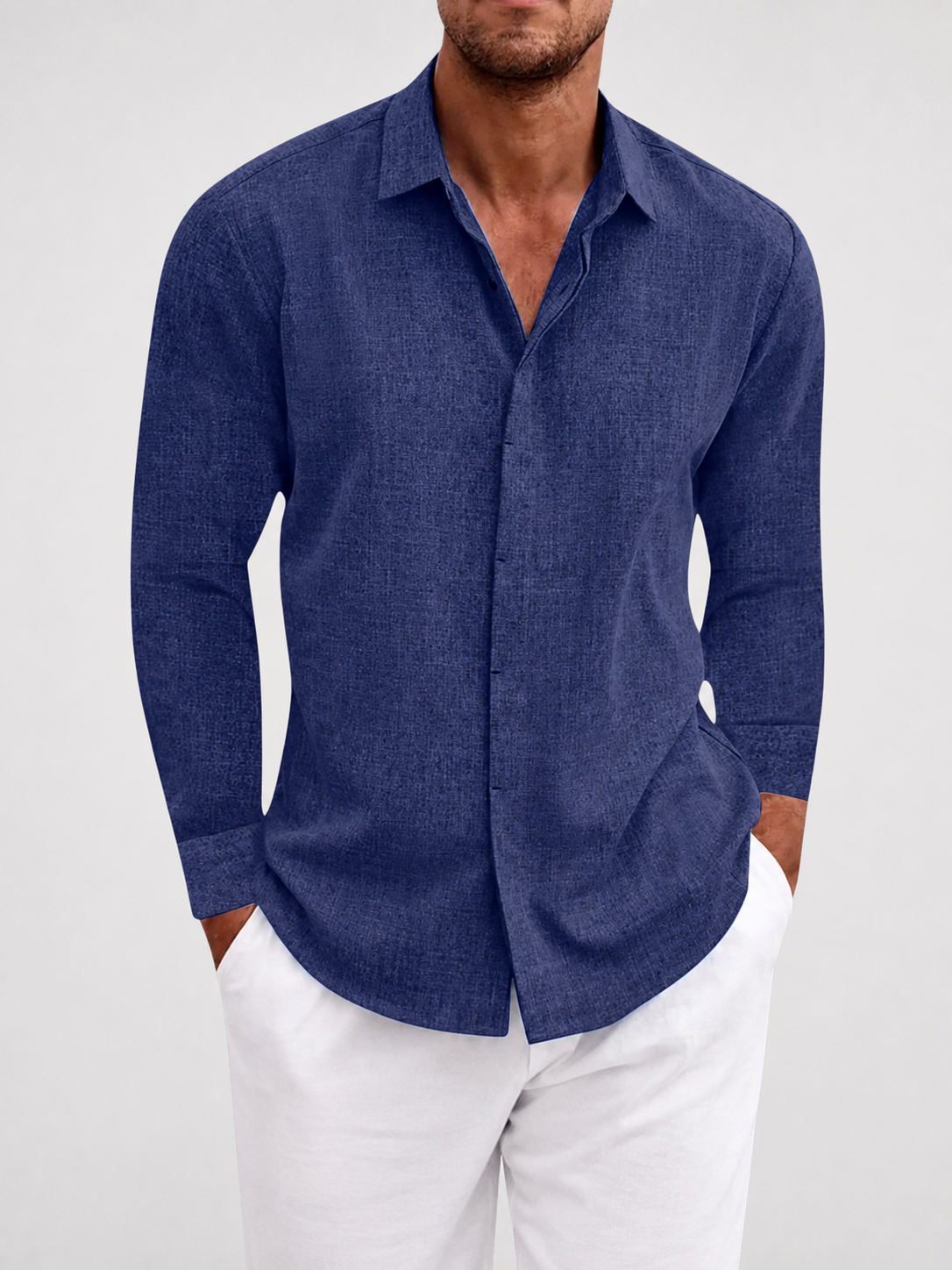 Camicia classica di lino