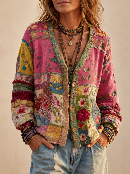 Alina Boho-Strickjacke